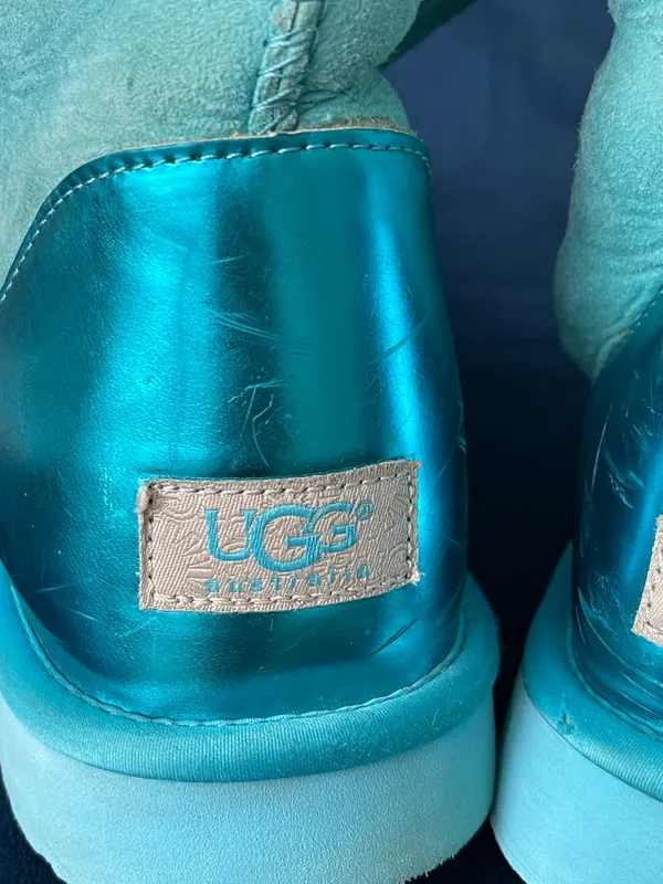 UGG Australia Blue Metallic Sheepskin Boots - Image 10