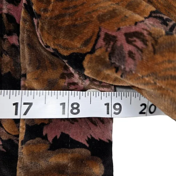 Sun N Sand Womens Small Quilted Jacket Floral Brown Black Fall Colors - Image 8