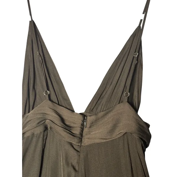 One X One Teaspoon Womens Jumpsuit XS Brown Wide Leg V-Neck Backless Minimalist - Image 5