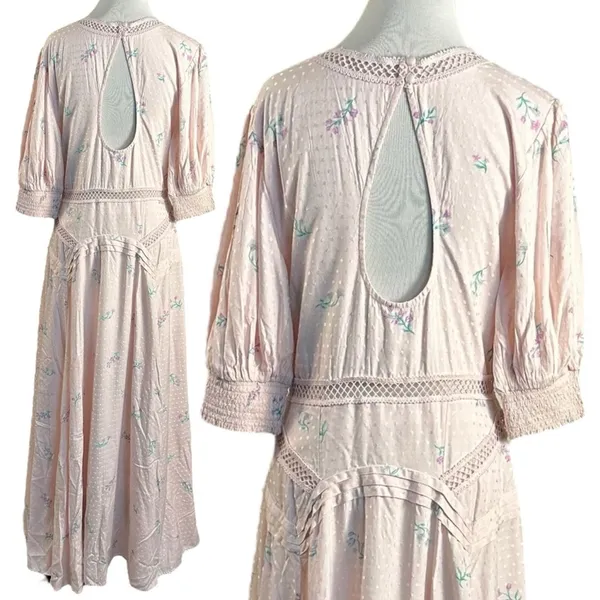 Free People Ethereal Dainty Still In Love Maxi Dress Floral Cottage 10 Medium - Image 8