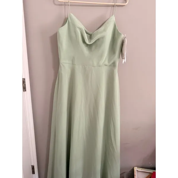 Christina‎ Wu Celebration 22125 Cowl Neck Bridesmaid Dress Women 14 Meadow Green - Image 2