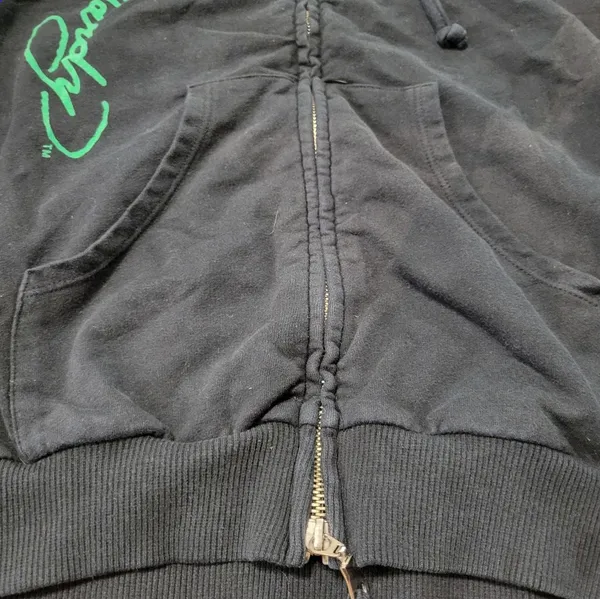 Y2k Vintage Ed Hardy Sweatshirt Small Zip Up Hoodie NYC Skull Eagle Snake Fading Faded Discoloration - Image 7