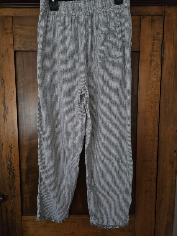 aerie Womens Gray Pinstripe Drawstring Lounge Pants - Image 5
