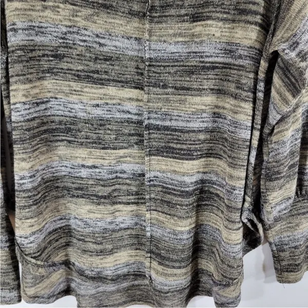 FREE PEOPLE oversized‎ space dye striped scoop neck balloon sleeve top - Image 4
