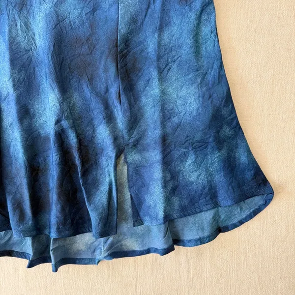 Free People Martine Flirt Tie Dye‎ Mini Skirt Navy Blue Womens Size 6 NWT boho - Image 10