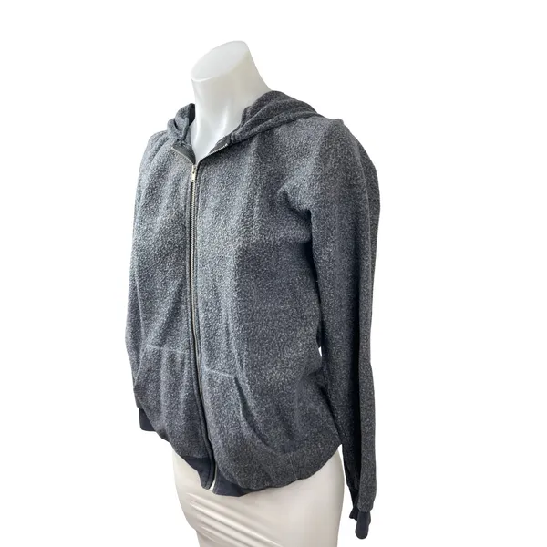 John Galt Women's Gray Hooded Long Sleeve Sweater Hoodie Sweatshirt Jacket Top M - Image 2