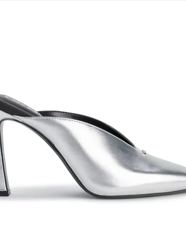 NEW $139 DKNY Cadena Mule 9 M, SILVER Slip on - Image 5
