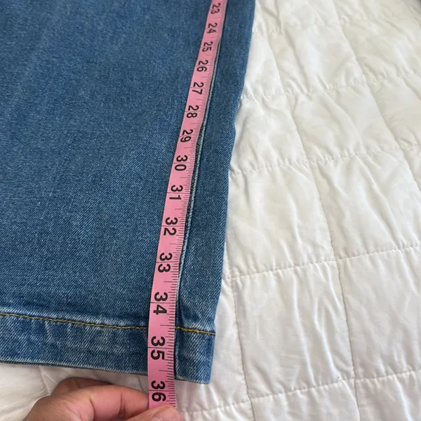 Gap High Rise Stride Wide-Leg Jeans Medium Wash 29 8R - Image 6
