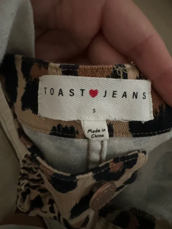 Cheetah flared jeans Tan - Image 2