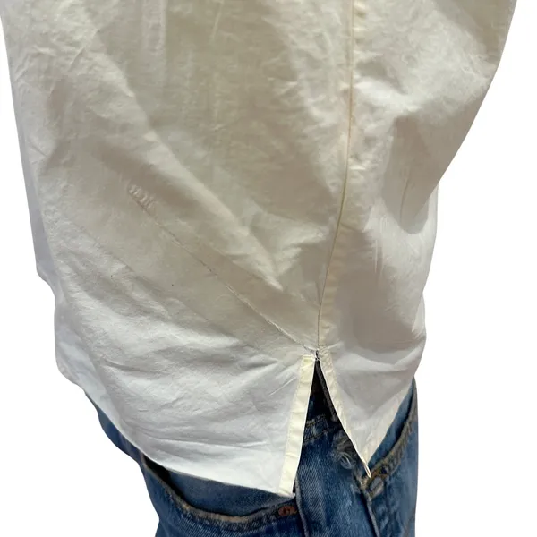 Tory Burch Butter Yellow Ruched Top SIZE 8 Office Work Cotton Designer $348 - Image 12
