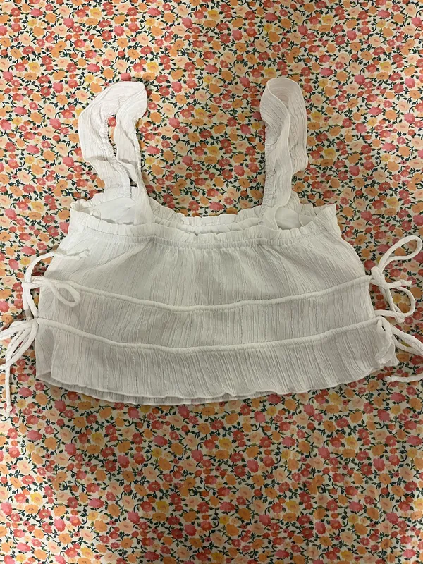 Boutique white crop top - Image 2