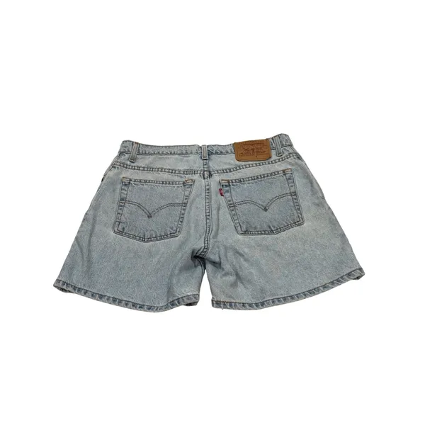 Vintage 1998 Levi's Denim Shorts Size 8 Light Wash High Waisted 550 Relaxed Fit - Image 4
