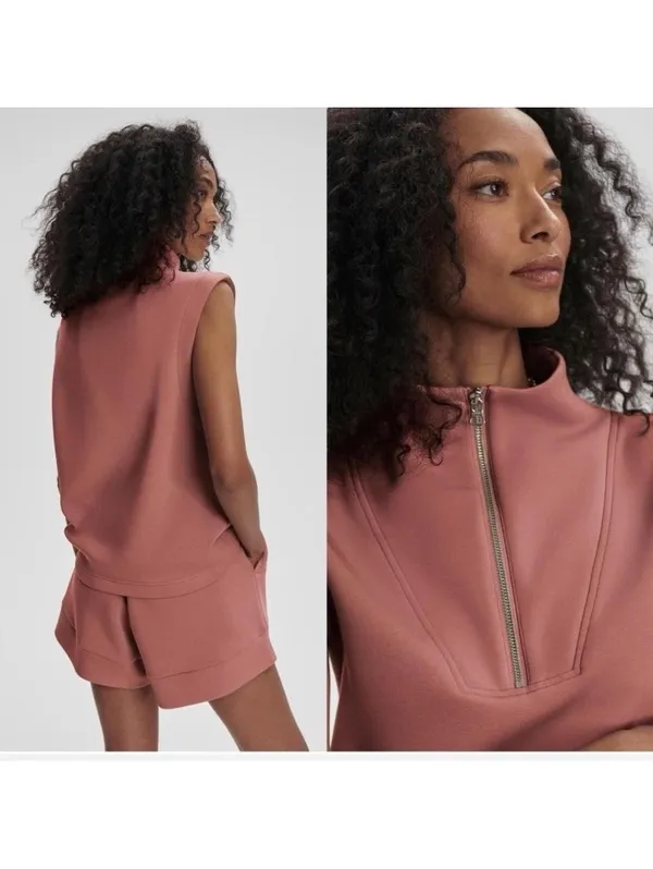 NWOT Varley DoubleSoft Magnolia 2.0 Half-Zip Tank in Canyon Rose Women’s Medium - Image 15