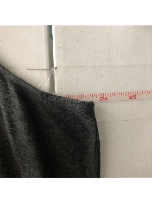Eileen Fisher Sleeveless Charcoal Gray Knit Tank Dress XL Organic Cotton Hemp - Image 5