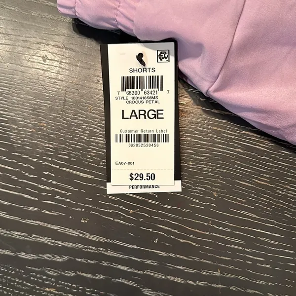 Ideology lightweight light purple shorts with liner NWT size large - Image 3