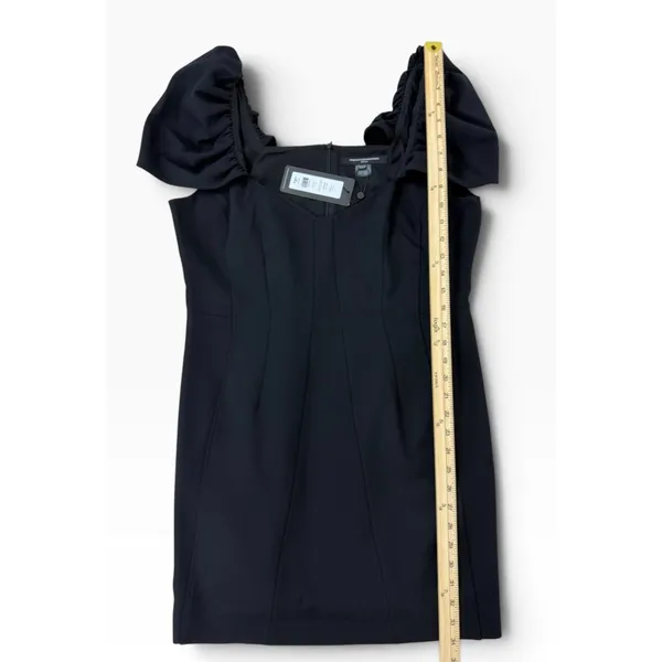 French Connection Black Square Neck Mini Dress Size 14 NW - Image 9