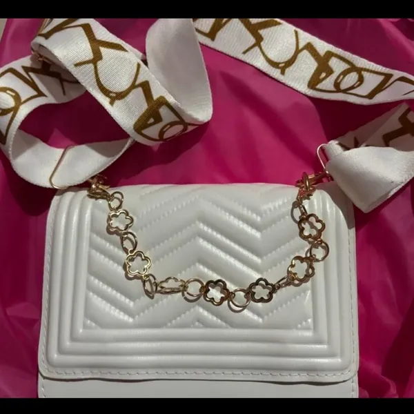 Chic White and Gold Crossbody Bag NTW mt31 - Image 7
