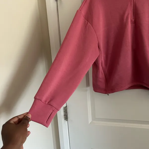 Varley Dusty Rose Half-Zip Turtleneck Pullover - Image 3