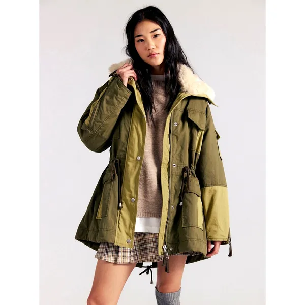 Free People We The Free Pieces of Me Parka Sage size M - Image 2