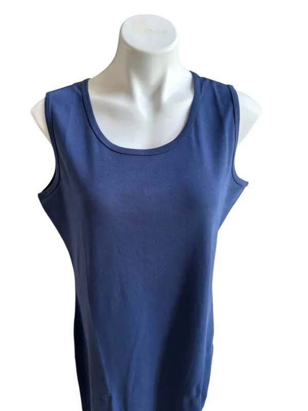 NorthStyle Casual Knit Tank Dress Blue Large NWT IN PACKAGE - Image 3
