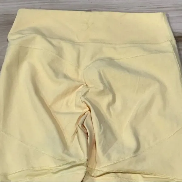 Gymshark Whitney Simmons Scrunch Butt Mesh Leggings Yellow Women’s Small - Image 6