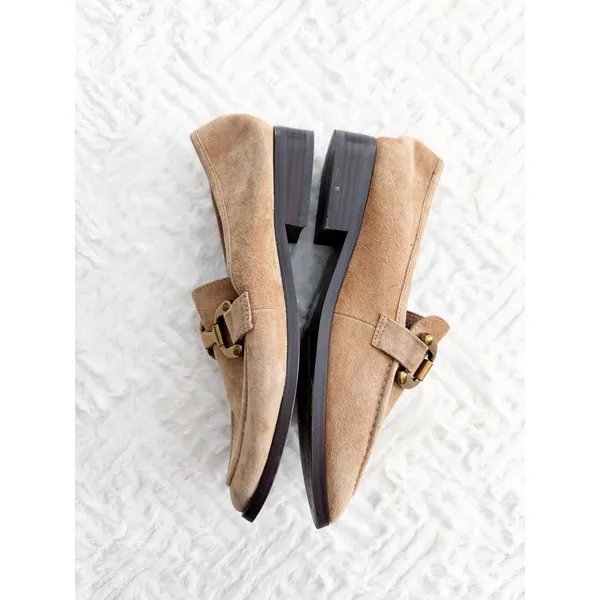 BiBi Lou Zagreb Beige Suede Horsebit Loafers Quiet Luxury Old Money Preppy Chic - Image 5