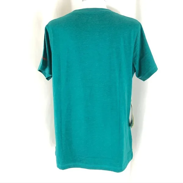 Mountain Khakis Womens T Shirt Organic Cotton Blend Ski Graphic Green Size L - Image 2