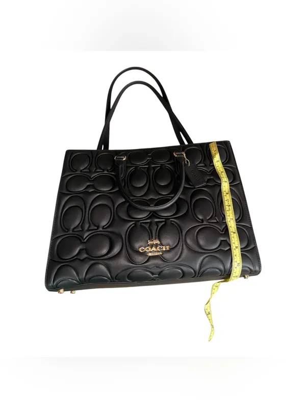 NWT Coach Maggie Large Tote Bag In Signature Leather Black 100% Authentic - Image 10