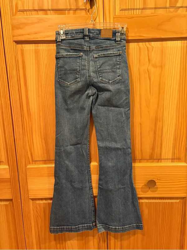 American Eagle Super High-Rise Flare Jeans juniors size 00 - Image 2