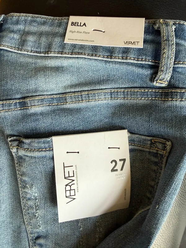 Vervet Bella High Rise Flare Jeans - Image 3