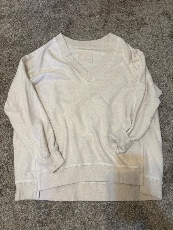 Aerie Beige Sweatshirt oversized  - Image 2