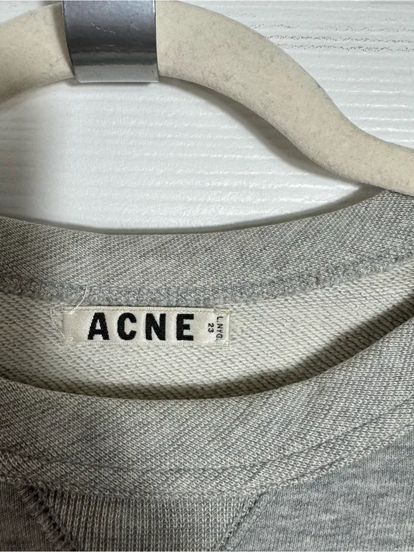 Acne Studios Nick Print Magnetic Graphic Sweatshirt Gray SM (AW13) - Image 4