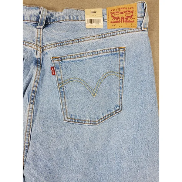 Levis 501 Original Jeans Women 16W Light Wash Blue Straight Leg Button Fly NEW - Image 5