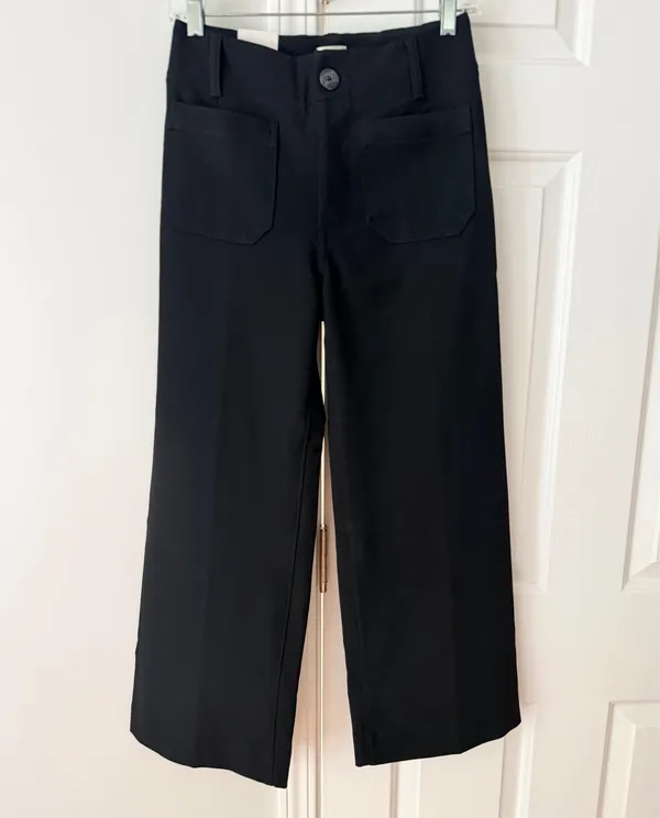 Anthropologie Maeve The Colette Stretch Twill Crop Wide-Leg Pants, Size 26 - Image 6