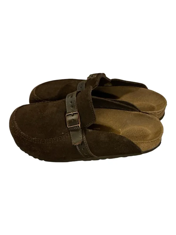Birkenstock Buckley Dark Brown Suede Clogs - Size 37 (Women's 6/6.5) - Image 3