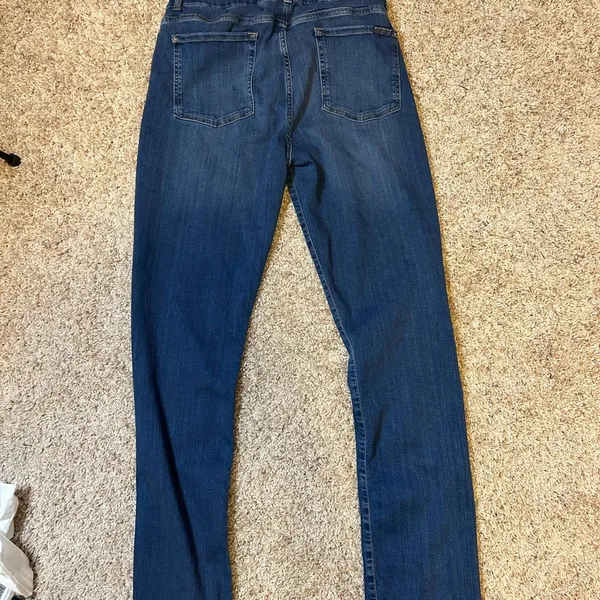7 For All Mankind Boot Cut Jeans Cotton Denim Blue Size 32x32 - Image 4