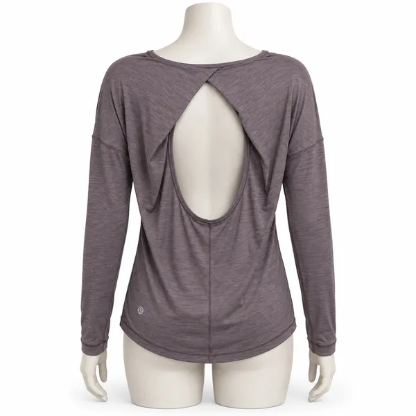 Lululemon 6 Get Set Long Sleeve Heathered Smoky Blush Frosted Mulberry Luon - Image 3