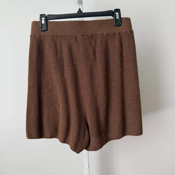 FP Beach‎ L Brown Knit Shorts Pull On Loungewear Flowy Beachy Relaxed Shabby - Image 6