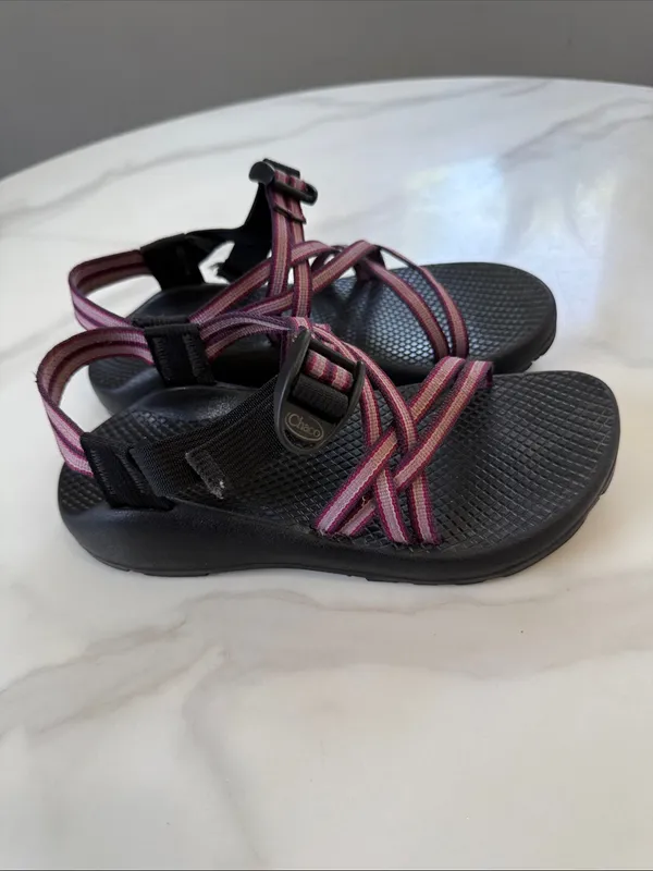 Chacos women’s Pink and Purple Striped Sandals - Image 5