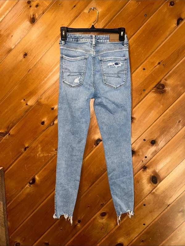 American Eagle highest rise jeggings distressed skinny jeans - Image 3