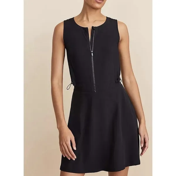 Lou & Grey‎ Wanderweave Active Pocket Dress Women's XL Black Sleeveless Casual - Image 2