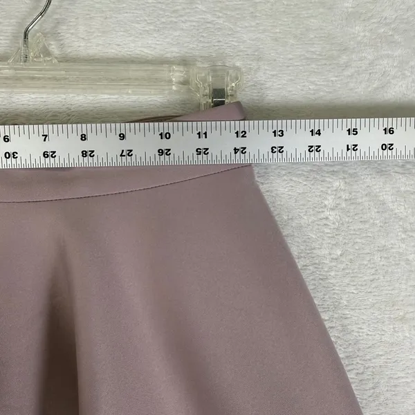 ASOS Mauve Scuba Skater Skirt Size US 2 High Waisted A-Line Mini Skirt Pink - Image 3