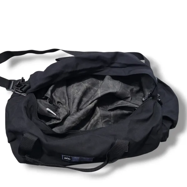 REI Co-op Cordura Duffle Bag REI Co-op Canvas Heavy Duty Travel Crossbody Black Bag - Image 3