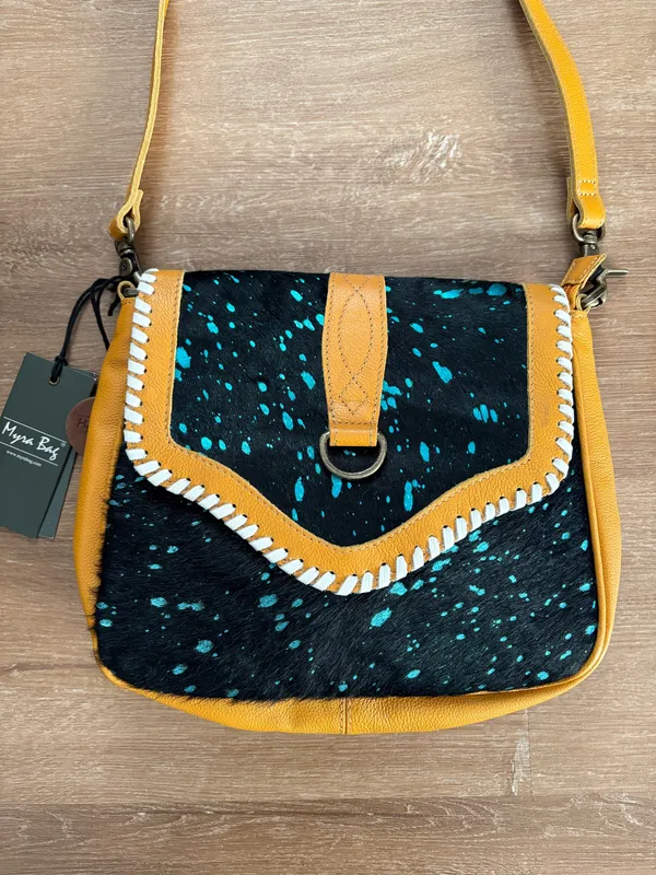 Myra Bags Skyviews Leather and Hairon Crossbody Bag - Image 2