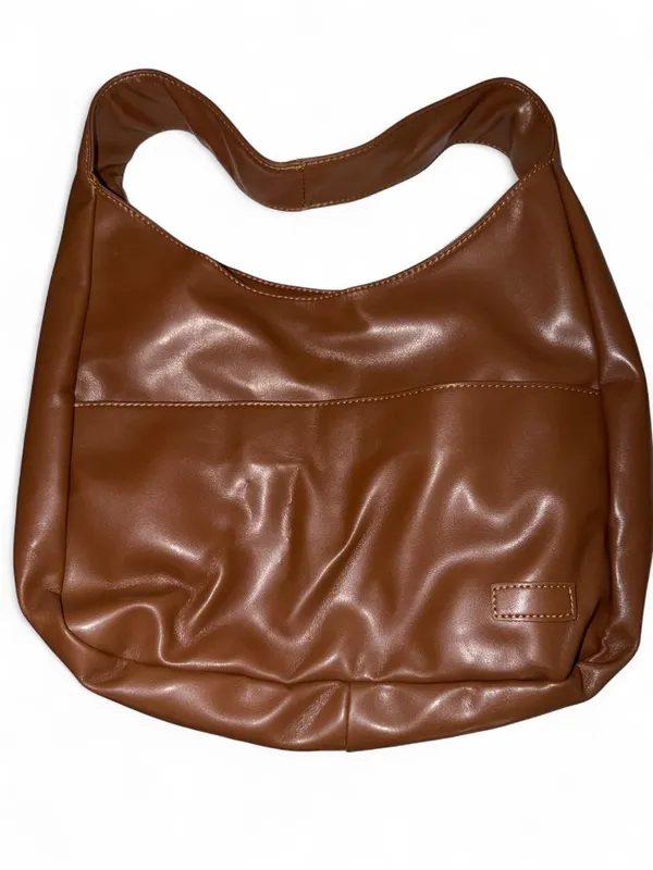 Brown faux leather purse - Image 2