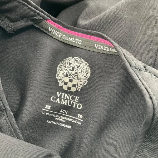 Vince Camuto Womens Black Scrub Jacket & Top Set XS Polyester/Spandex Blend - Image 7
