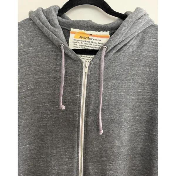 Aviator Nation‎ California is For Lovers Zip Up Hoodie Gray Size Medium - Image 4