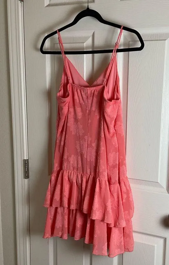 Women's Triangle Cup Tiered Mini Skater Dress - Wild Fable Pink Size large - Image 9