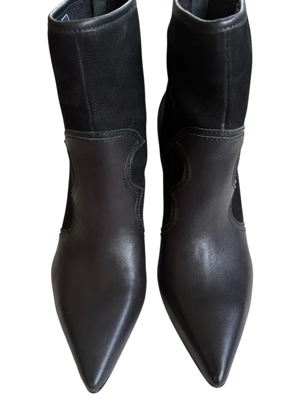 EUC Dolce Vita Leather Noraya Western Heeled Boots Black Size 7.5 - Image 3
