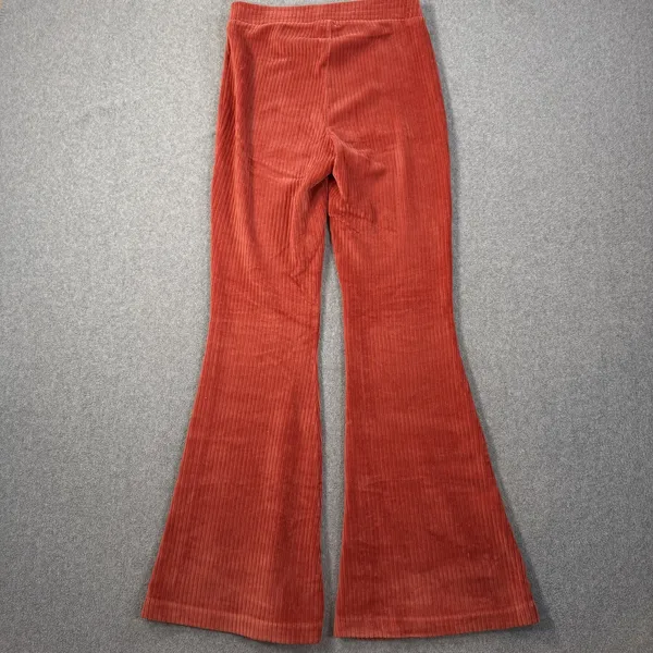 Aerie Corduroy Flare Pants Women's Small Short Burnt Orange Pull On Stretch - Image 9